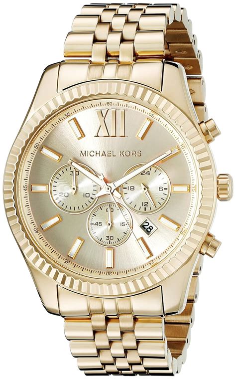 michael kors herren uhr mk8281|Michael Kors leather watch.